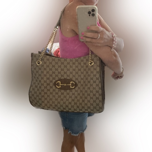 Authentic Gucci Horsebit 1955 Medium Tote Bag - Picture 10 of 13